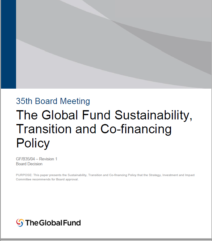 Preview image for The Global Fund Sustainability, Transition and Co-financing Policy
